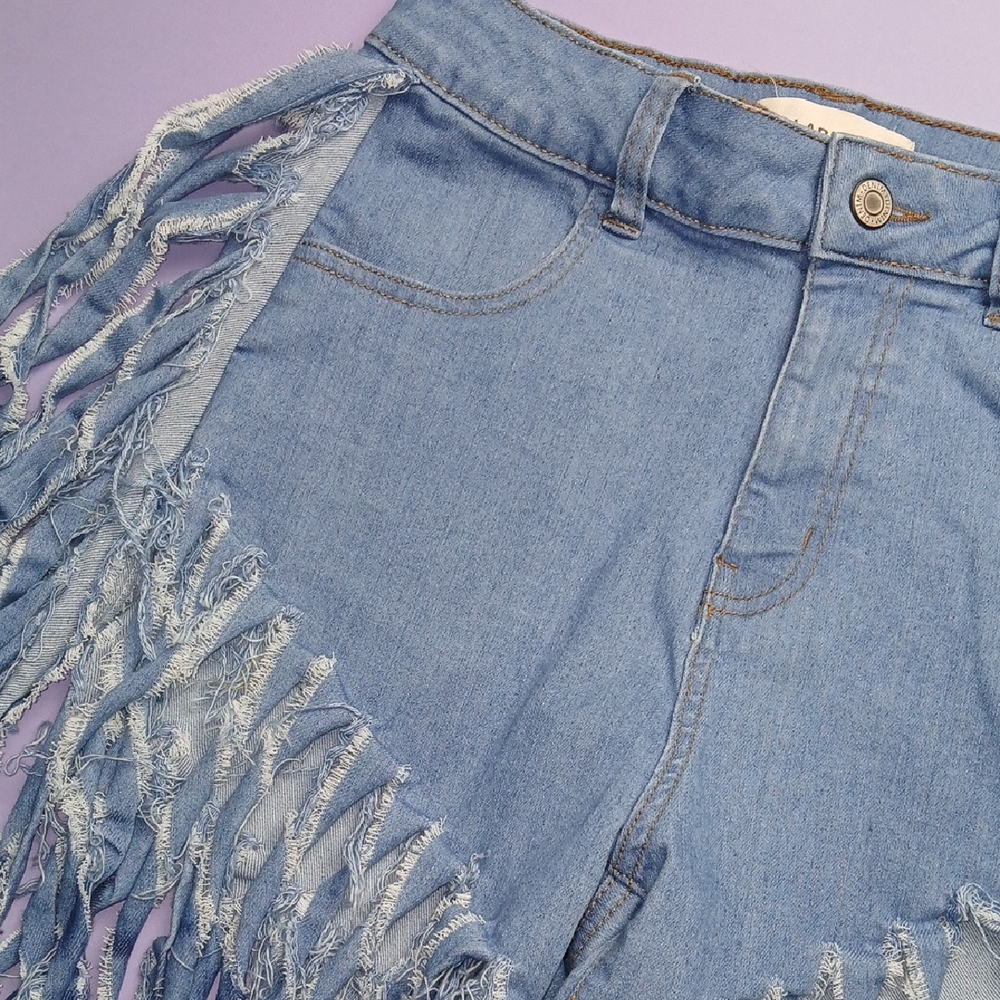 Frayed Denim Shorts